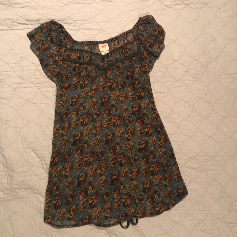 Sheer tie back top